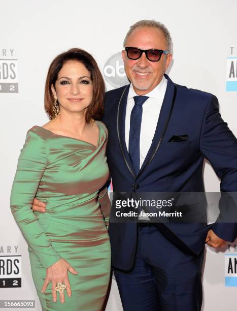 Singer Gloria Estefan and musician Emilio Estefan attend the 40th American Music Awards held at Nokia Theatre L.A. Live on November 18, 2012 in Los...