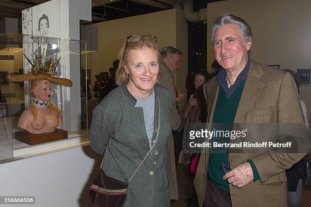 Baron and Baroness Ernest-Antoine and Antoinette Seilliere attend Dali Private Exhibition Preview at Centre Pompidou on November 18, 2012 in Paris,...