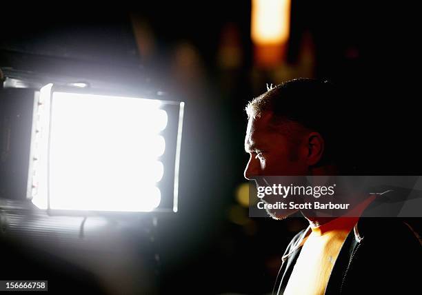 Shane Cameron of New Zealand arrives to attend a press conference at Crown Entertainment Complex on November 19, 2012 in Melbourne, Australia. Danny...