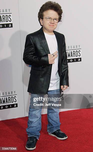 Internet personality Keenan Cahill attends the 40th Anniversary American Music Awards held at Nokia Theatre L.A. Live on November 18, 2012 in Los...