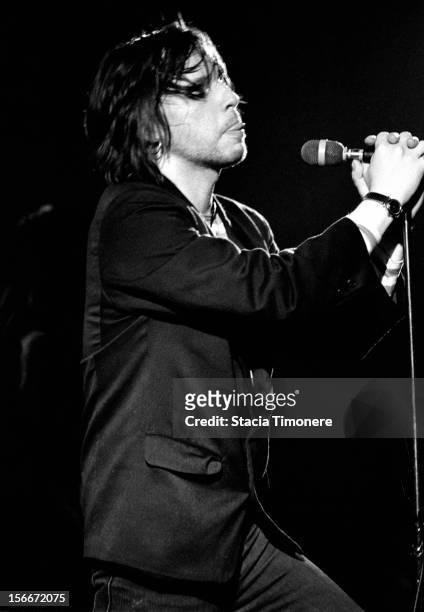 Jeffrey Lee Pierce performs with The Gun Club at Cabaret Metro in Chicago, Illinois, USA on 2nd April 1988.