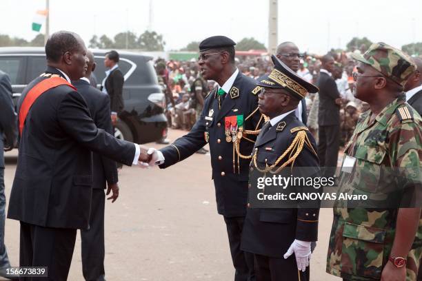 Nomination Of Alassane Ouattara. Samedi 21 mai, Alassane OUATTARA a été investi chef de l'Etat ivoirien à YAMOUSSOUKRO, la ville natale du 'père de...