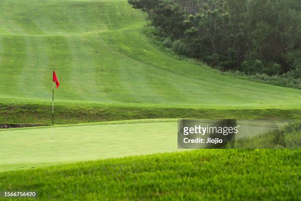 lawn in the park - golf course no people stock pictures, royalty-free photos & images