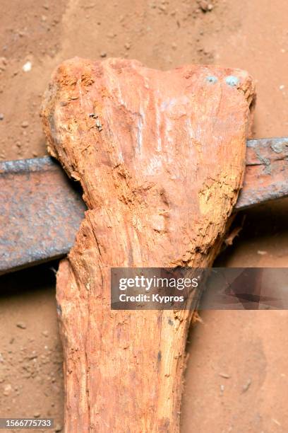 african ax or hatchet weapon - central african republic stock pictures, royalty-free photos & images