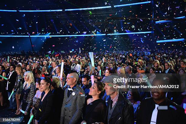 General view of the audience at the 40th American Music Awards held at Nokia Theatre L.A. Live on November 18, 2012 in Los Angeles, California.