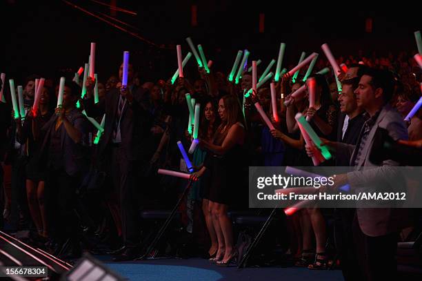 General view of the audience at the 40th American Music Awards held at Nokia Theatre L.A. Live on November 18, 2012 in Los Angeles, California.