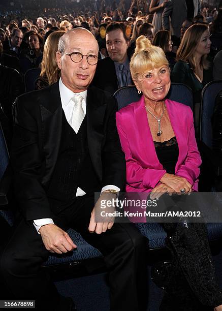 Kari Clark and guest at the 40th American Music Awards held at Nokia Theatre L.A. Live on November 18, 2012 in Los Angeles, California.