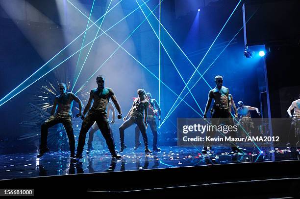 Singer Kesha performs onstage during the 40th American Music Awards held at Nokia Theatre L.A. Live on November 18, 2012 in Los Angeles, California.