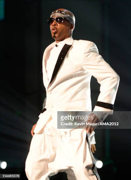 Rapper MC Hammer performs onstage at the 40th American Music Awards held at Nokia Theatre L.A. Live on November 18, 2012 in Los Angeles, California.