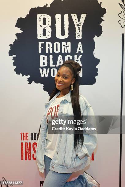 Normani attends H&M Buy From A Black Woman Inspire Tour at H&M on July 22, 2023 in Los Angeles, California.