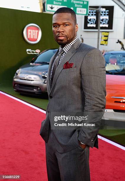 Cent attends Fiat's Into The Green during the 40th American Music Awards held at Nokia Theatre L.A. Live on November 18, 2012 in Los Angeles,...