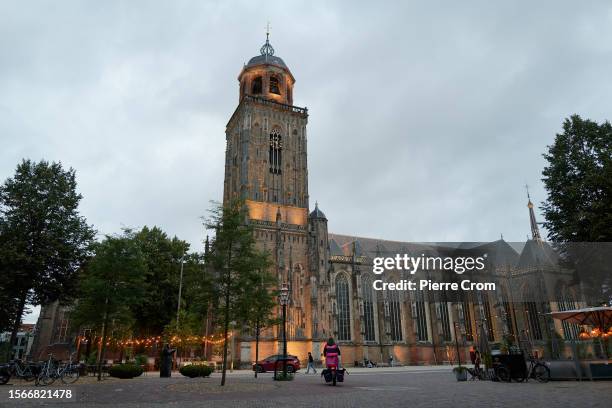 The exterior of the Sint Lebuinus Church on July 30, 2023 in Deventer, Netherlands. Although the tiny Dutch nation exports a vast amount of...