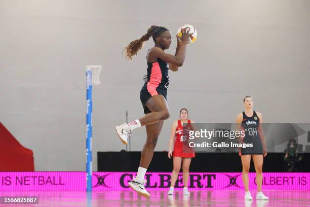 During the Netball World Cup 2023 Pool F match between Tonga and England at Cape Town International Convention Centre Court 2 on July 31, 2023 in...