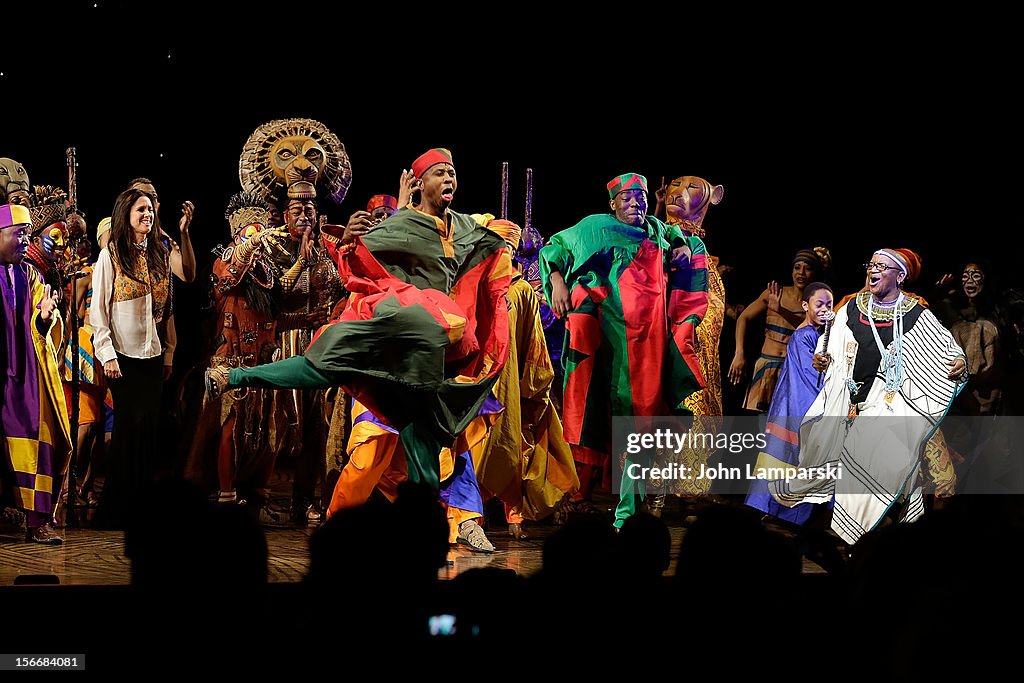"The Lion King" On Broadway 15th Anniversary Celebration