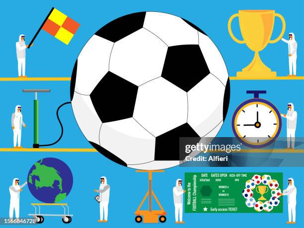 bereit, fußball zu spielen - fußball europameisterschaft stock-grafiken, -clipart, -cartoons und -symbole