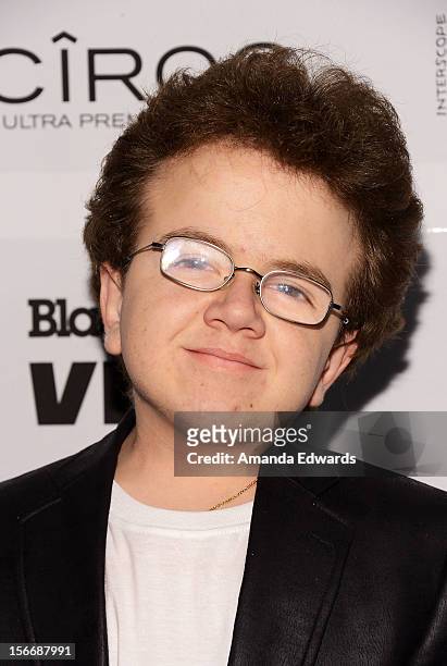 Internet celebrity Keenan Cahill arrives at the Interscope Records Official American Music Awards After Party at The Redbury Hotel on November 18,...