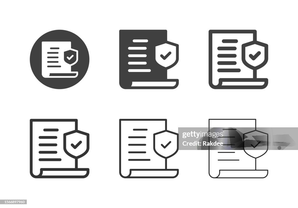 Insurance Policy Icons - Multi Series