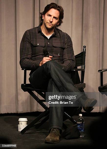 Actor Bradley Cooper attends SAG-AFTRA Film Society hosts special screening of "Silver Linings Playbook" at Pacific Design Center on November 18,...