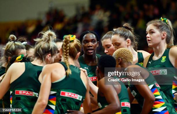 Phumza Maweni of South Africa during the Netball World Cup 2023, Pool G match between South Africa and Trinidad and Tobago at Cape Town International...