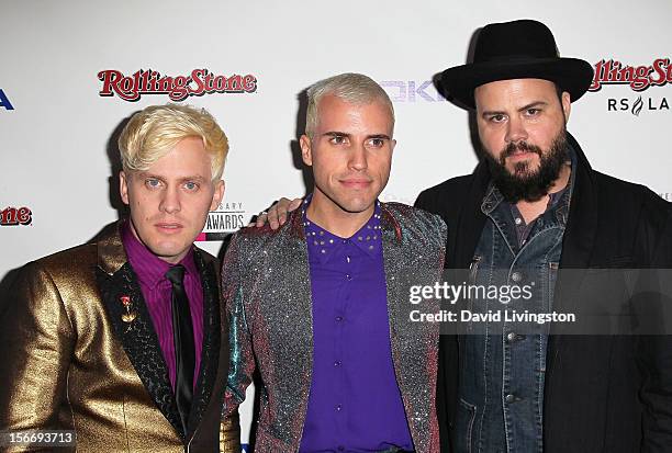 Neon Trees members attend Rolling Stone Magazine's 2012 American Music Awards VIP After Party presented by Nokia and Rdio at the Rolling Stone...