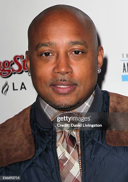 Personality Daymond John attends Rolling Stone Magazine's 2012 American Music Awards VIP After Party presented by Nokia and Rdio at the Rolling Stone...