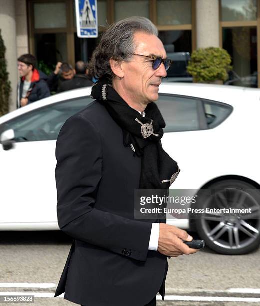 Jose Manuel Lorenzo attends the funeral chapel for Emilio Aragon, known as 'Miliki', at Tres Cantos Chapel on November 18, 2012 in Madrid, Spain. The...