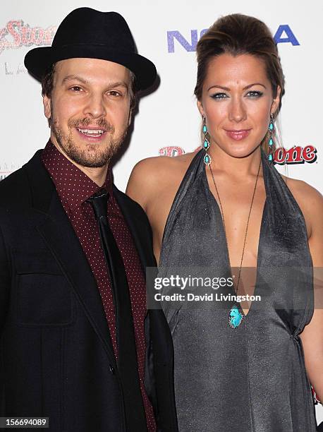 Recording artists Gavin DeGraw and Colbie Caillat attend Rolling Stone Magazine's 2012 American Music Awards VIP After Party presented by Nokia and...