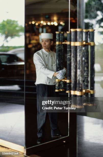 Bellboy at the Grand Hyatt Hong Kong, 4th June 1997.