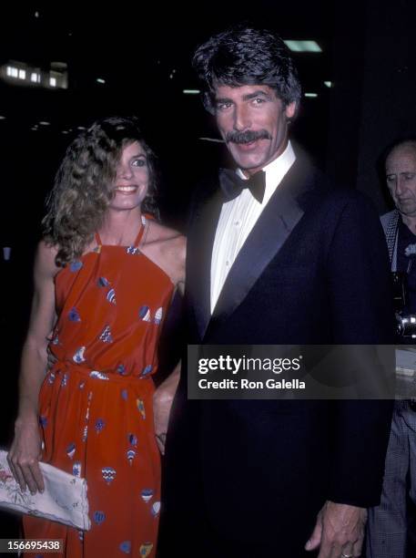 Actress Katharine Ross and actor Sam Elliott attend the 16th Annual Academy of Country Music Awards on April 30, 1981 at the Shrine Auditorium in Los...