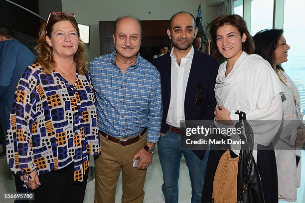 Director of International Programming Ludmila Cvikova, Actor Anupam Kher, Novellist Mohsin Hamid and TFF Director of Programming Genna Terranova...