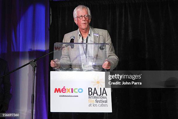 Michael Apted attends the Closing Night Gala during the Baja International Film Festival at Los Cabos Convention Center on November 17, 2012 in Cabo...