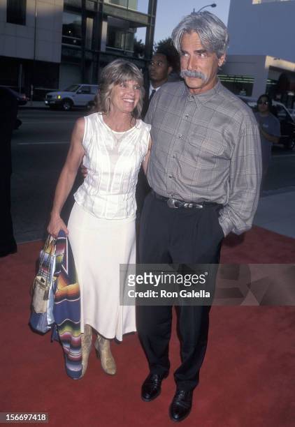 Actor Sam Elliott and actress Katharine Ross attend the Screening of the TNT Original Movie "Rough Riders" on July 17, 1997 at the Academy Theatre in...