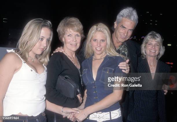 Actor Sam Elliott, actress Katharine Ross, daughter Cleo Rose Elliott and family attend "The Contender" Westwood Premiere on October 5, 2000 at the...