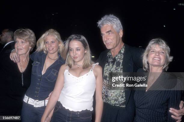 Actor Sam Elliott, actress Katharine Ross, daughter Cleo Rose Elliott and family attend "The Contender" Westwood Premiere on October 5, 2000 at the...