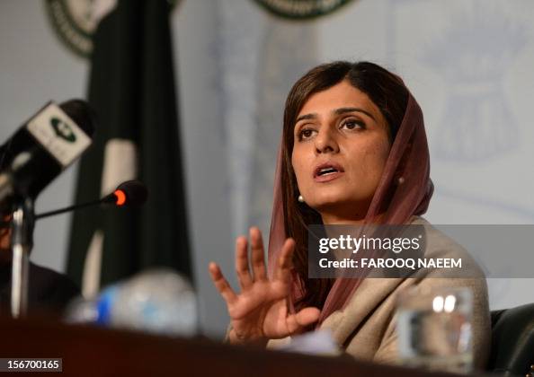 Pakistan Rabbani Pakistan's Foreign Minister Hina Rabbani gestures as she addresses a ...