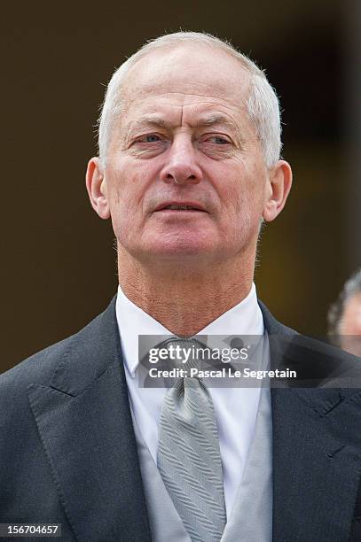 Prince of Liechtenstein Hans Adam II attends the Monaco National Day Celebrations in the Monaco Palace Courtyard on November 19, 2012 in Monaco,...