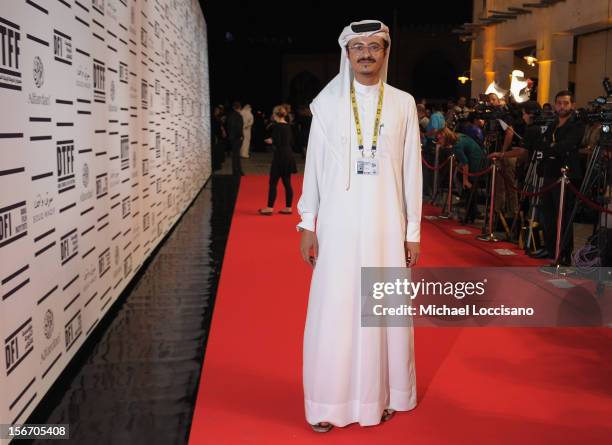 Doha Film Institute CEO Abdulaziz Bin Khalid Al-Khater attends the "Silver Linings Playbook" premiere at the Al Mirqab Hotel during the 2012 Doha...