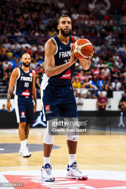 Rudy GOBERT of France during the friendly match between France and Tunisia on July 31, 2023 in Pau, France.