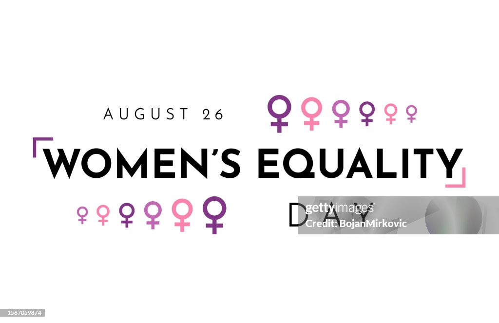 Women's Equality Day background, August 26. Vector