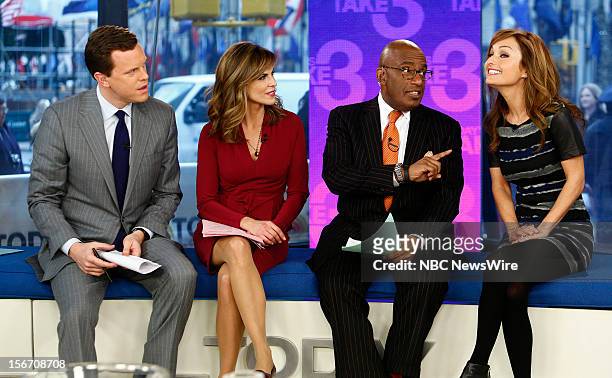 Willie Geist, Natalie Morales, Al Roker and Giada de Laurentiis appear on NBC News' "Today" show --