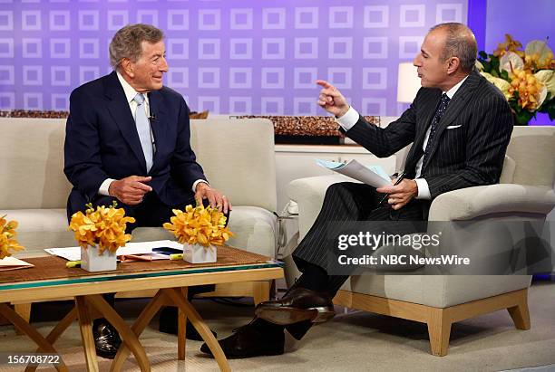 Tony Bennett and Matt Lauer appear on NBC News' "Today" show --