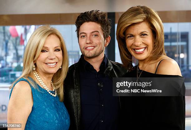 Kathie Lee Gifford, Jackson Rathbone and Hoda Kotb appear on NBC News' "Today" show --