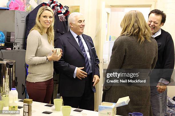 Mitch Winehouse and Kiera Chaplin help out making tea to show what funds raised by The Amy Winehouse Foundation are being used for at The Pillion...