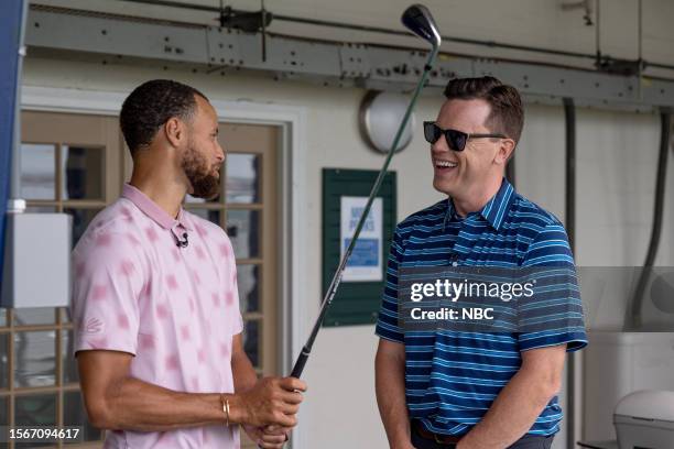 Pictured: Steph Curry and Willie Geist on July 30, 2023 --