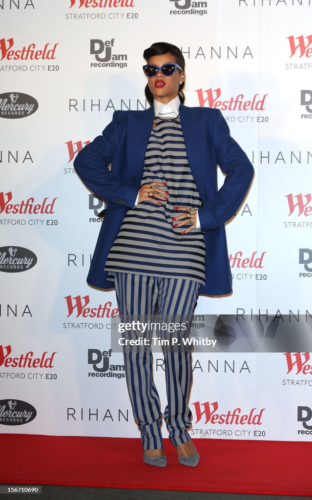 Rihanna Westfield Stratford Lights Switch On