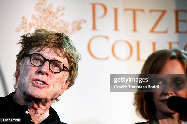 Robert Redford and Laura Skandera Trombley attend the Pitzer College Names New Conservancy honoring Robert Redford held at the Los Angeles Press Club...