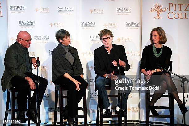 Nicholas Pritzker, Susan Pritzker, Robert Redford and Laura Skandera Trombley attend the Pitzer College Names New Conservancy honoring Robert Redford...