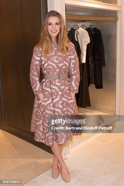 Gaia Weiss attends the signing of Francis Huster's book "And Dior Created Woman" at Dior Boutique on November 19, 2012 in Paris, France.