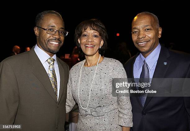 Left to right, Phillip Page of Boston, Debbie Jackson of Milton and Elwood Robinson of Cambridge were among the over 1,300 guests attended the 2012...