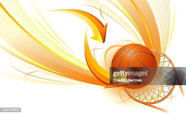 stockillustraties, clipart, cartoons en iconen met basketball - basketball net